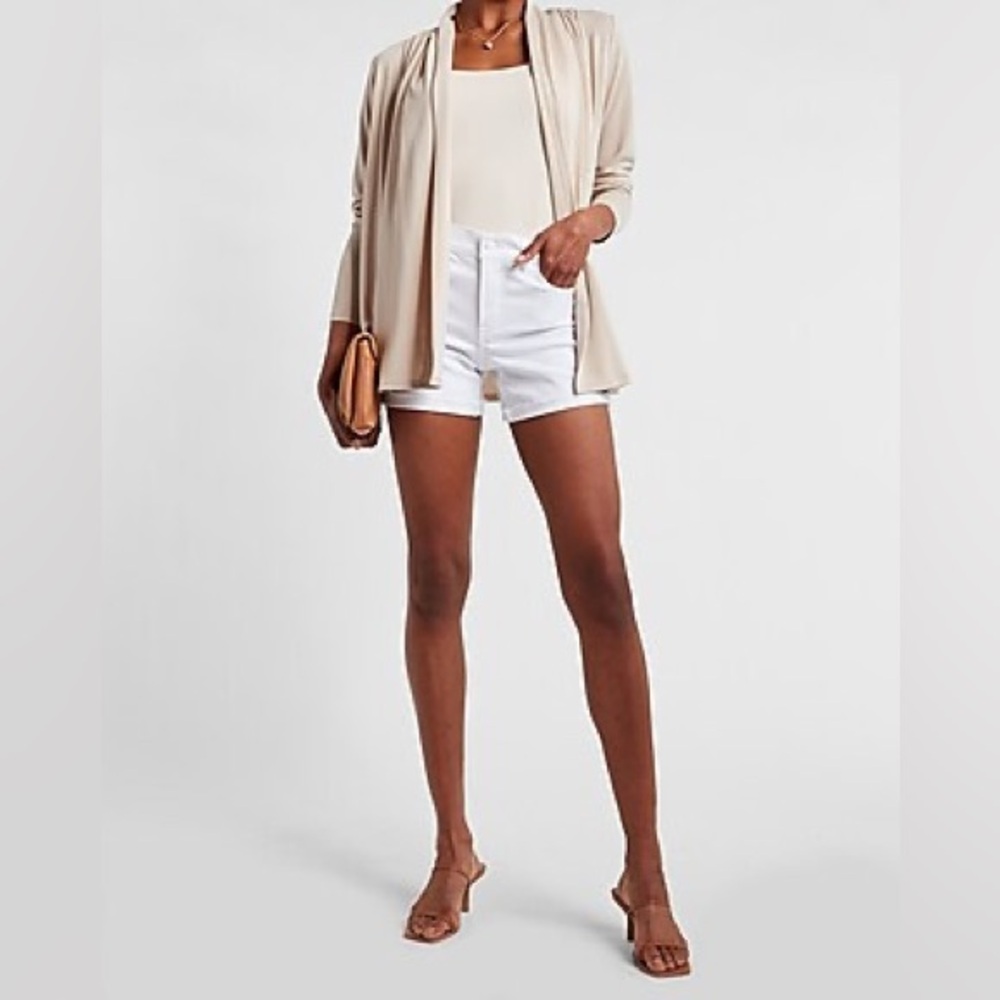 Express Beige Silky Suede Jersey Coverup